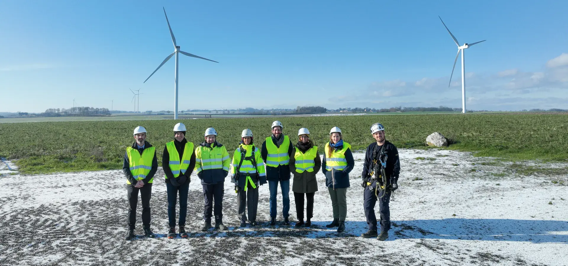 Visite de RTE et France Renouvelable sur le parc éolien d'Helfaut avec Boralex en janvier 2026 dans les Hauts-de-France