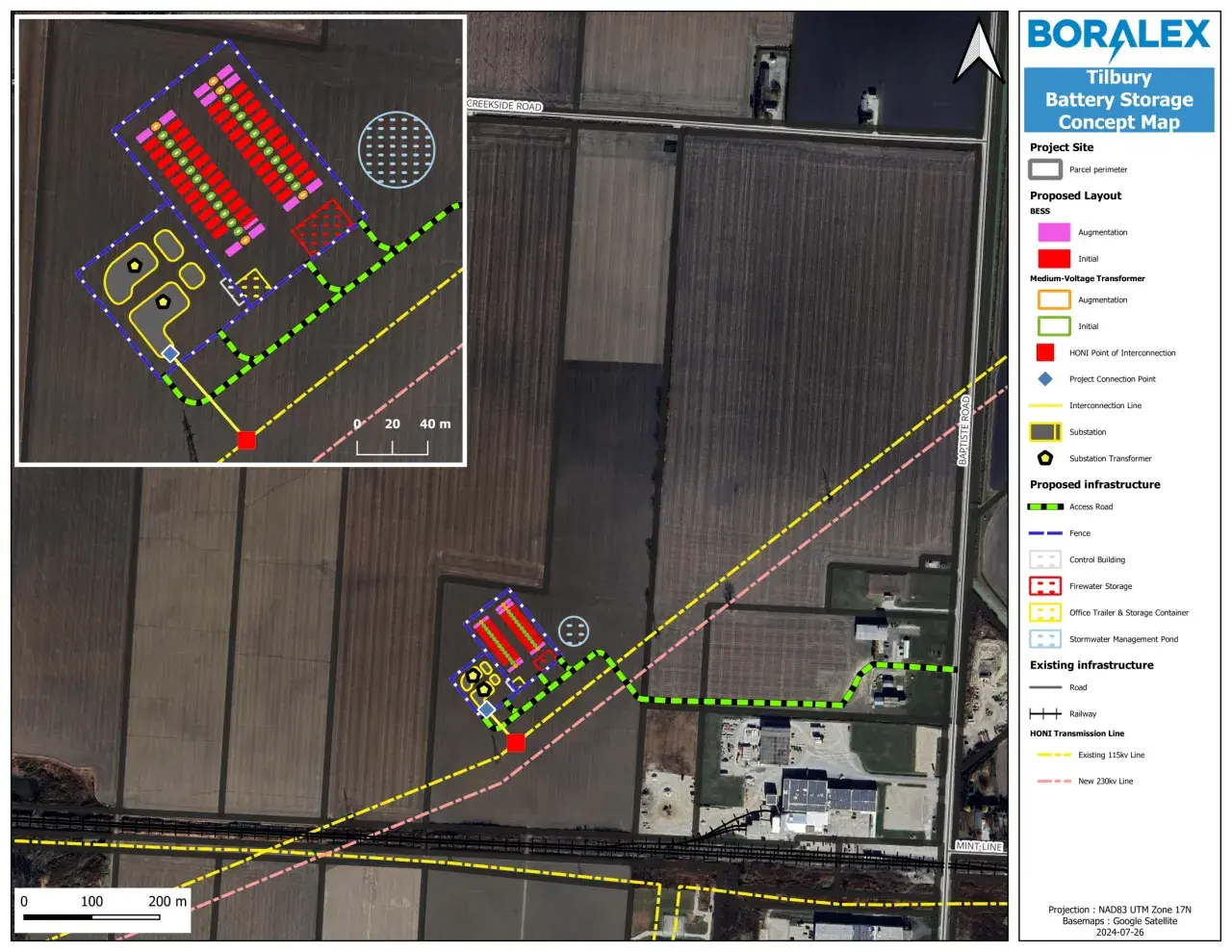 Map of Tilbury project