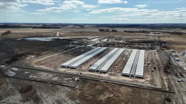 Energy storage project in construction in Hagersville, Ontario