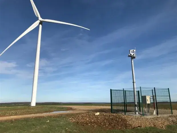 Système de détection avifaune Identiflight sur un parc éolien Boralex