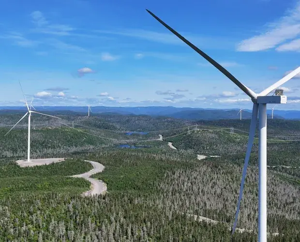 Vue aérienne du parc éolien Apuiat
